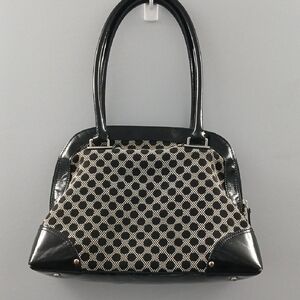 Talbots Black and Cream Patterned Satchel